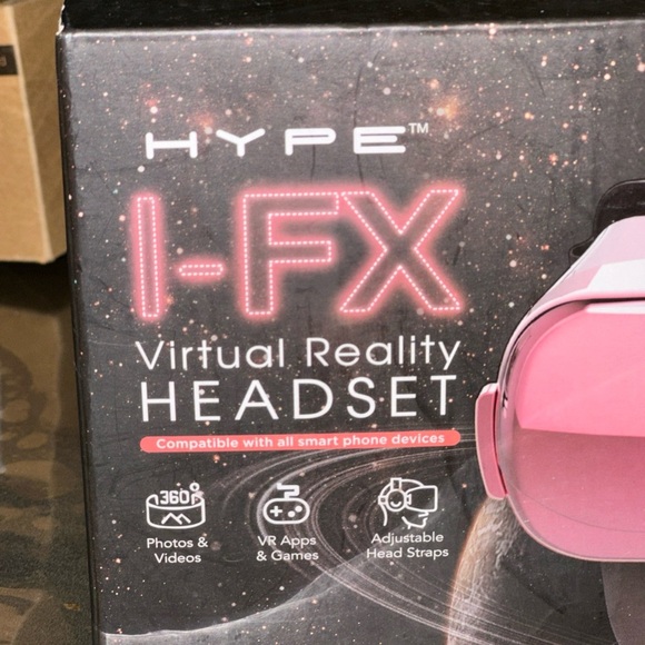 Hype I-FX Virtual Reality Headset Watch Photos Play Video Games Adj. Strap Pink! - Picture 5 of 7